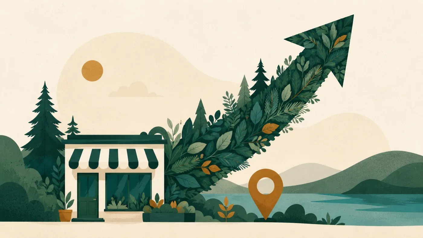 Illustration – synas som lokalt företag på Rönninge.se