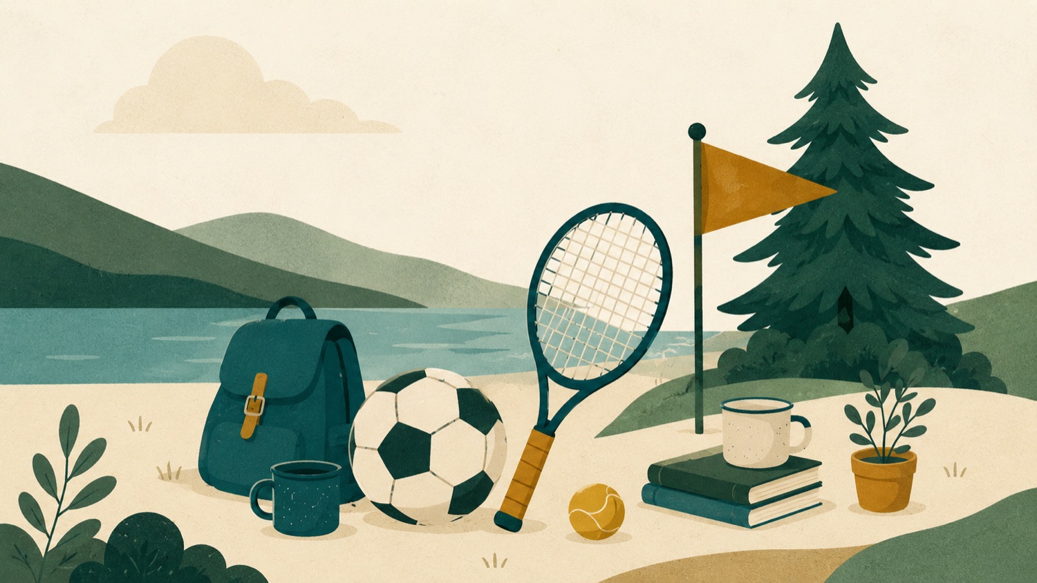 Illustration av föreningsliv och gemenskap i Rönninge