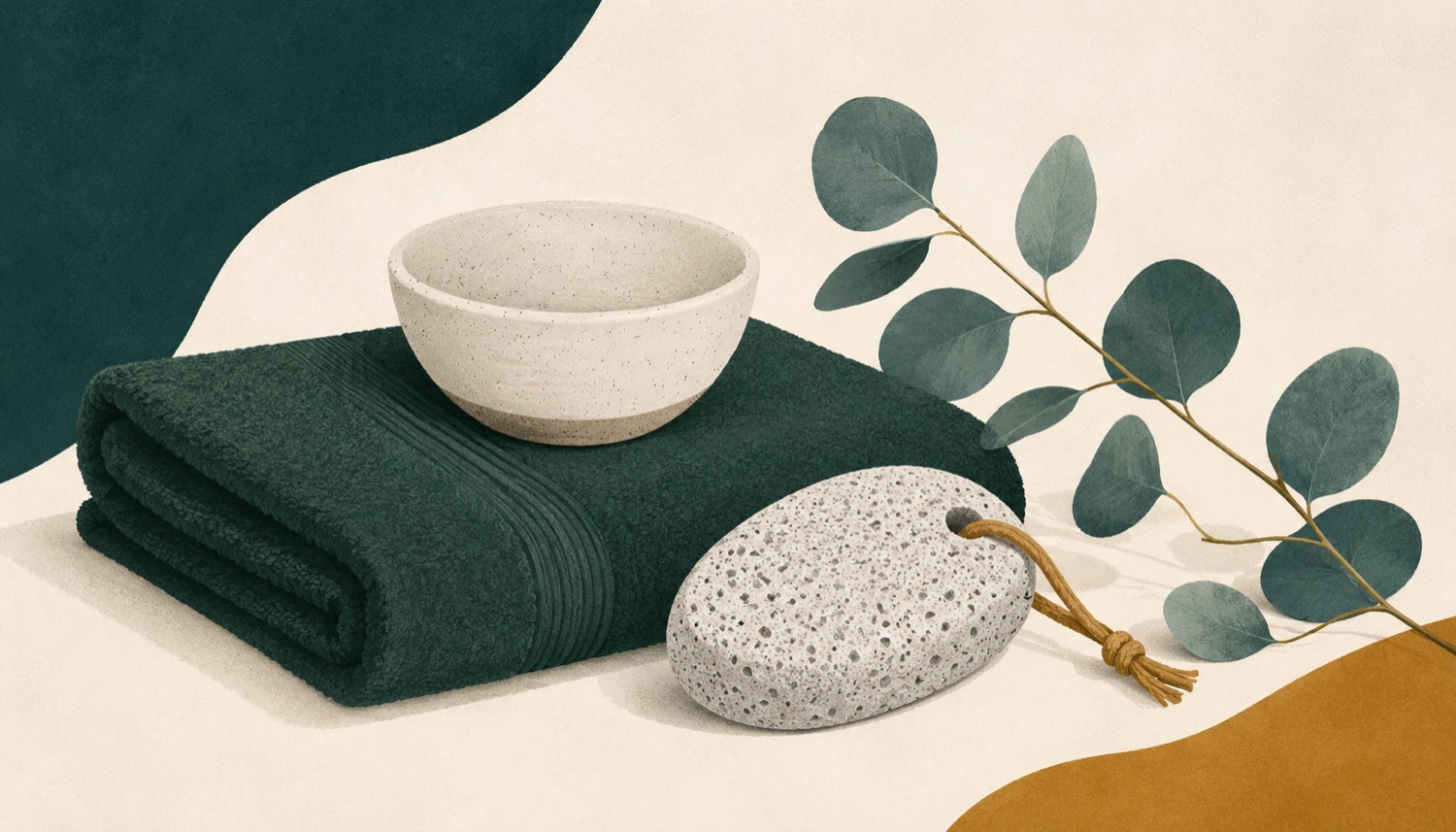 Illustration av fotvård och spa i Rönninge