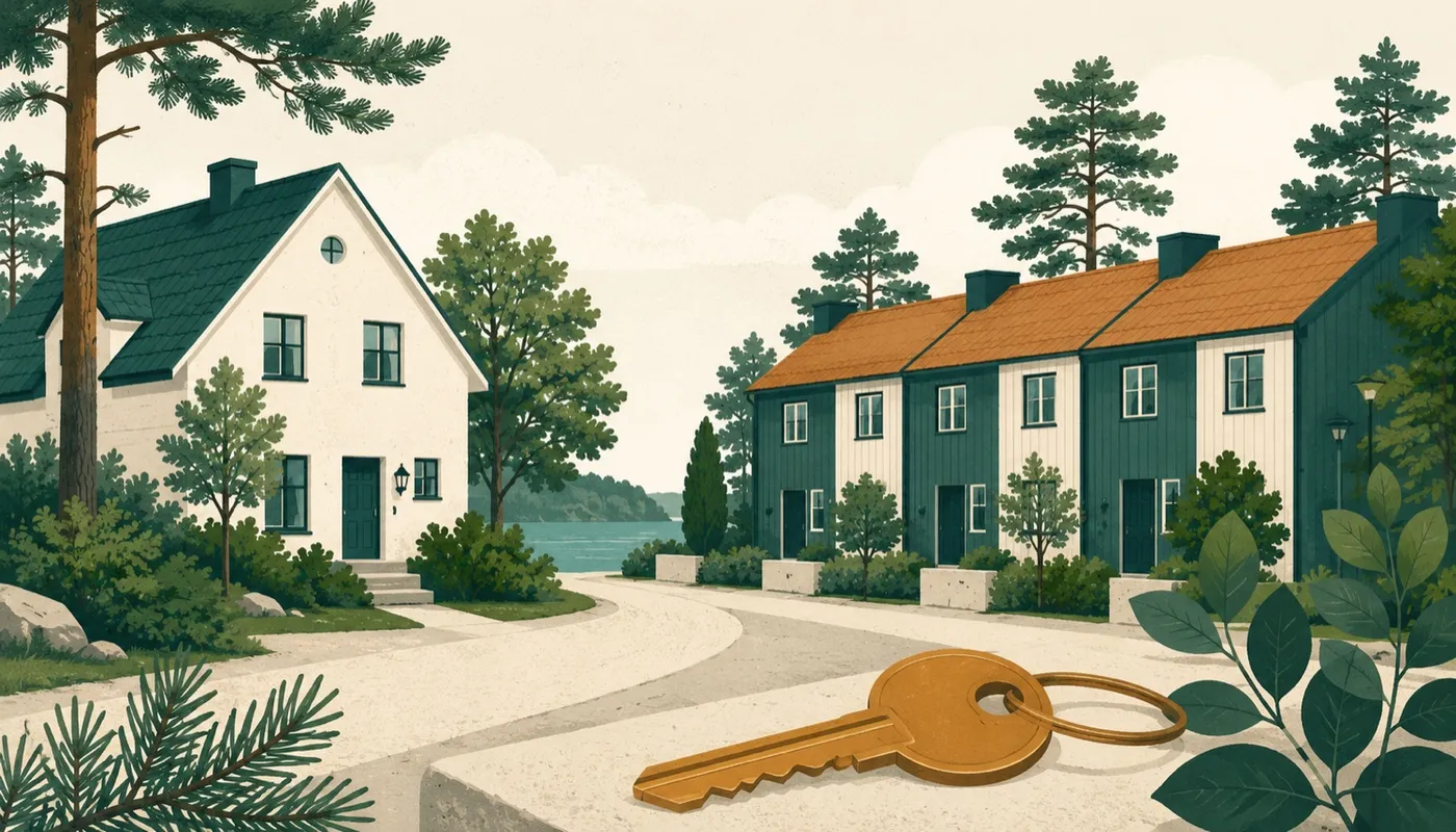 Illustration av hus till salu i Rönninge